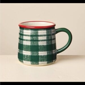 14oz Holiday Mug Green Plaid - Hearth & Hand with Magnolia